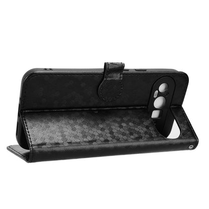 For Google Pixel 9 Pro Honeycomb Dot Texture Leather Phone Case(Black) by buy2fix