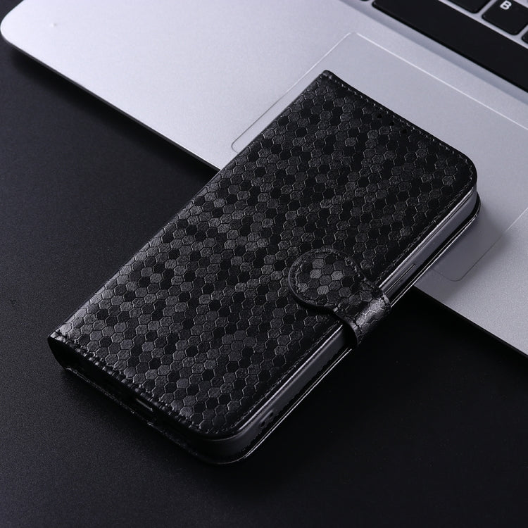 For Xiaomi Redmi 13C 5G / 4G Honeycomb Dot Texture Leather Phone Case(Black) - 13C Cases by buy2fix | Online Shopping UK | buy2fix