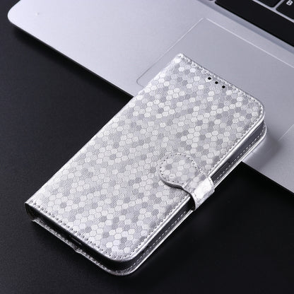 For Xiaomi 14 Ultra Honeycomb Dot Texture Leather Phone Case(Silver) - 14 Ultra Cases by buy2fix | Online Shopping UK | buy2fix