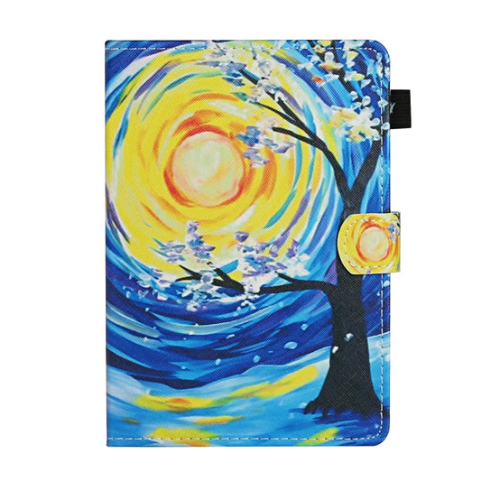 For 7 inch Universal Tablet PC Colored Drawing Pattern Horizontal Flip Leather Case with Holder & Card Slots(Starry Sky Tree) - 7 inch by buy2fix | Online Shopping UK | buy2fix