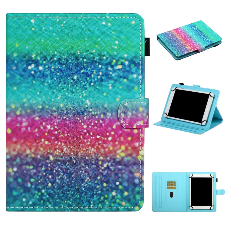 For 7 inch Universal Tablet PC Colored Drawing Pattern Horizontal Flip Leather Case with Holder & Card Slots(Colored Sand) - 7 inch by buy2fix | Online Shopping UK | buy2fix