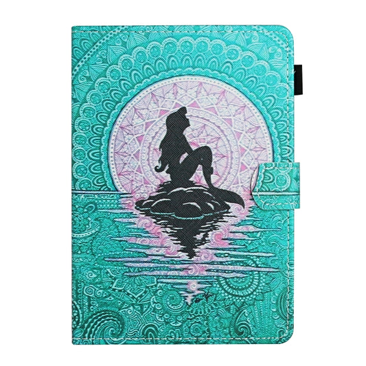 For 7 inch Universal Tablet PC Colored Drawing Pattern Horizontal Flip Leather Case with Holder & Card Slots(Mermaid) - 7 inch by buy2fix | Online Shopping UK | buy2fix