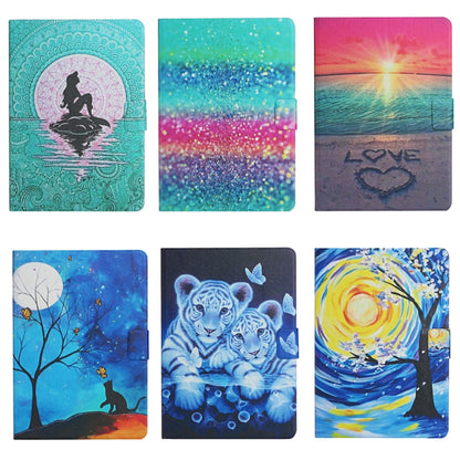 For 8 inch Universal Tablet PC Colored Drawing Pattern Horizontal Flip Leather Case with Holder & Card Slots(Sunrise) - 8 inch by buy2fix | Online Shopping UK | buy2fix