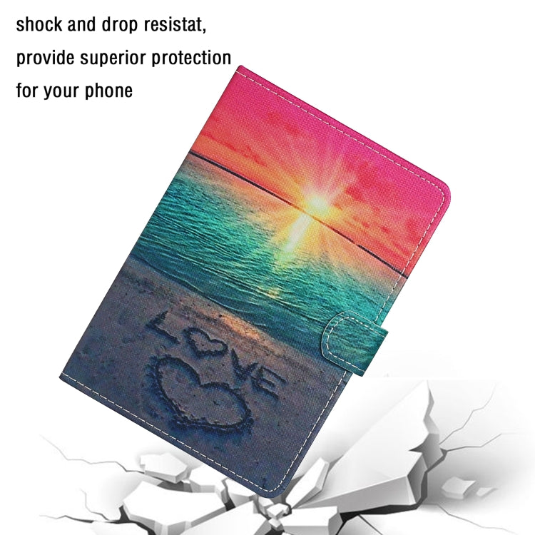 For 10 inch Universal Tablet PC Colored Drawing Pattern Horizontal Flip Leather Case with Holder & Card Slots(Sunrise) - 10 - 11 inch by buy2fix | Online Shopping UK | buy2fix