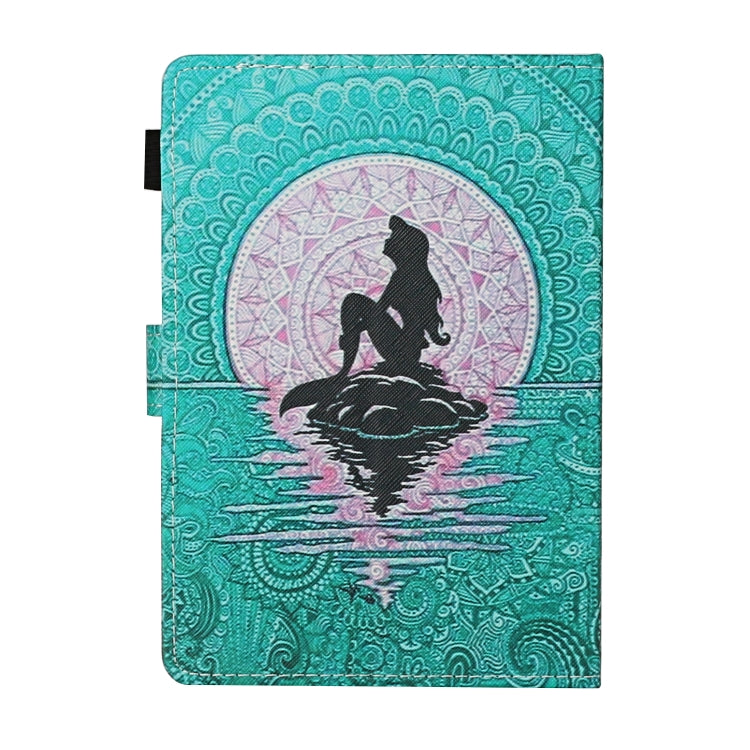 For 10 inch Universal Tablet PC Colored Drawing Pattern Horizontal Flip Leather Case with Holder & Card Slots(Mermaid) - 10 - 11 inch by buy2fix | Online Shopping UK | buy2fix