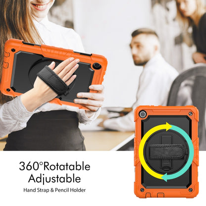 For Lenovo Tab M10 10.1 Gen 3rd Silicone Hybrid PC Tablet Case with Shoulder Strap(Orange) - Lenovo by buy2fix | Online Shopping UK | buy2fix