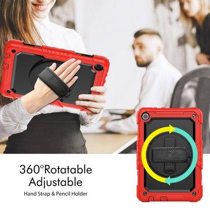 For Lenovo Tab M10 10.1 Gen 3rd Silicone Hybrid PC Tablet Case with Shoulder Strap(Red) - Lenovo by buy2fix | Online Shopping UK | buy2fix