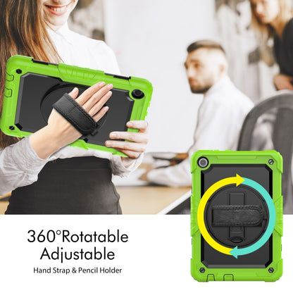 For Lenovo Tab M10 10.1 Gen 3rd Silicone Hybrid PC Tablet Case with Shoulder Strap(Yellow Green) - Lenovo by buy2fix | Online Shopping UK | buy2fix
