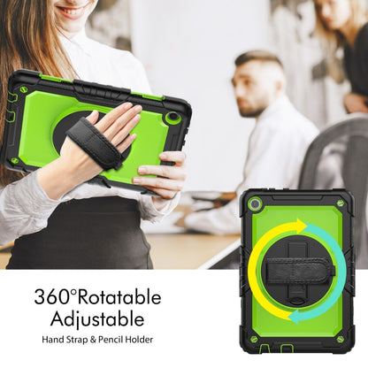 For Lenovo Tab M10 10.1 Gen 3rd Silicone Hybrid PC Tablet Case with Shoulder Strap(Yellow Green PC) - Lenovo by buy2fix | Online Shopping UK | buy2fix