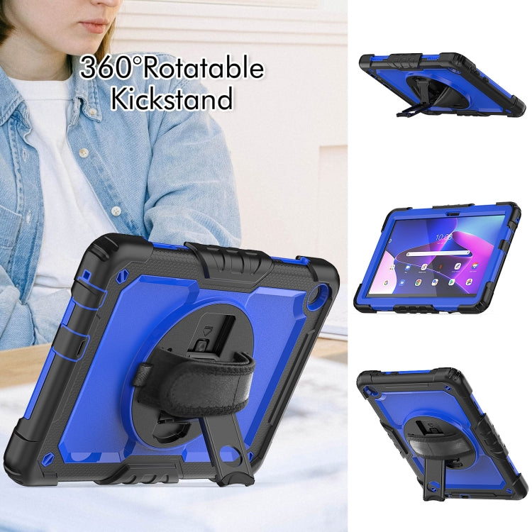 For Lenovo Tab M10 10.1 Gen 3rd Silicone Hybrid PC Tablet Case with Shoulder Strap(Blue PC) - Lenovo by buy2fix | Online Shopping UK | buy2fix