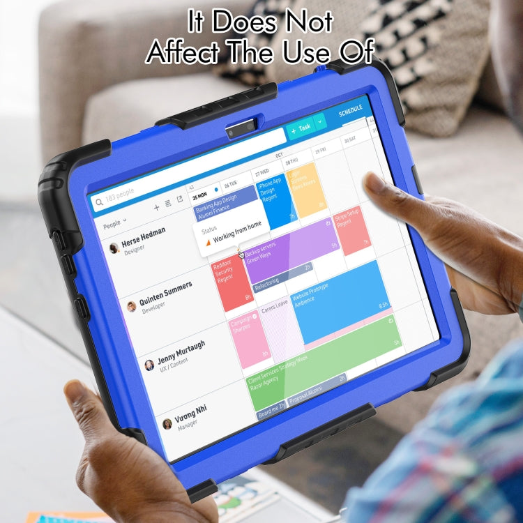 For Lenovo Tab M10 10.1 Gen 3rd Silicone Hybrid PC Tablet Case with Shoulder Strap(Blue PC) - Lenovo by buy2fix | Online Shopping UK | buy2fix