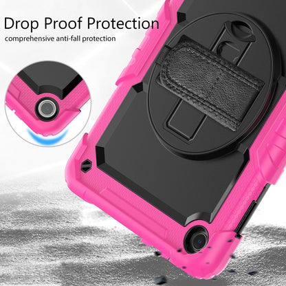 For Lenovo Tab M10 10.1 Gen 3rd Silicone Hybrid PC Tablet Case with Shoulder Strap(Rose Red) - Lenovo by buy2fix | Online Shopping UK | buy2fix