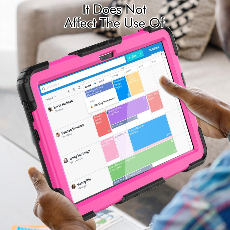 For Lenovo Tab M10 10.1 Gen 3rd Silicone Hybrid PC Tablet Case with Shoulder Strap(Rose Red PC) - Lenovo by buy2fix | Online Shopping UK | buy2fix