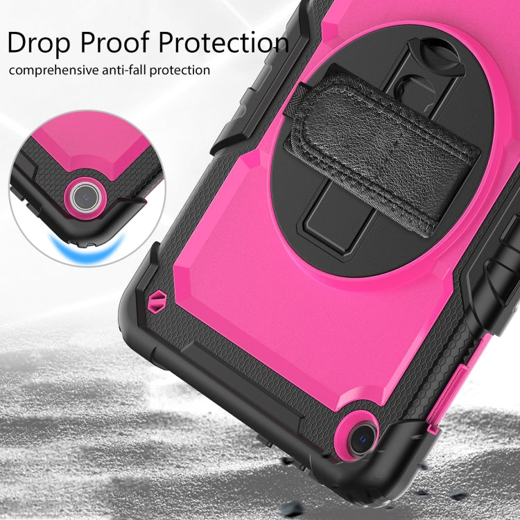 For Lenovo Tab M10 10.1 Gen 3rd Silicone Hybrid PC Tablet Case with Shoulder Strap(Rose Red PC) - Lenovo by buy2fix | Online Shopping UK | buy2fix