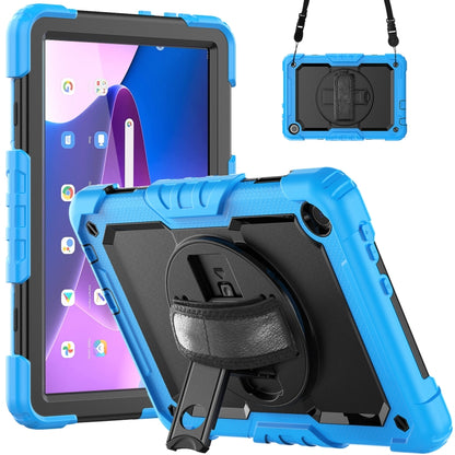 For Lenovo Tab M10 10.1 Gen 3rd Silicone Hybrid PC Tablet Case with Shoulder Strap(Light Blue) - Lenovo by buy2fix | Online Shopping UK | buy2fix
