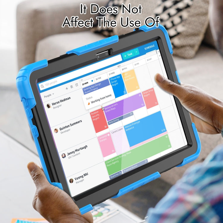 For Lenovo Tab M10 10.1 Gen 3rd Silicone Hybrid PC Tablet Case with Shoulder Strap(Light Blue) - Lenovo by buy2fix | Online Shopping UK | buy2fix