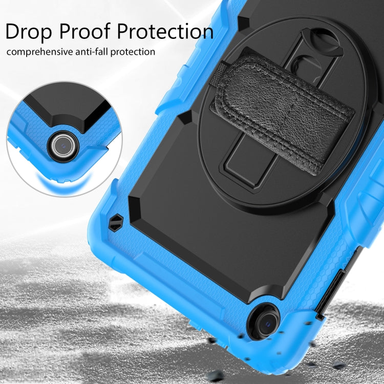 For Lenovo Tab M10 10.1 Gen 3rd Silicone Hybrid PC Tablet Case with Shoulder Strap(Light Blue) - Lenovo by buy2fix | Online Shopping UK | buy2fix