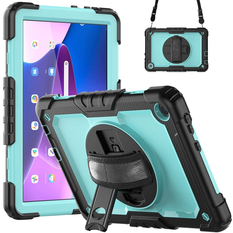 For Lenovo Tab M10 10.1 Gen 3rd Silicone Hybrid PC Tablet Case with Shoulder Strap(Light Blue PC) - Lenovo by buy2fix | Online Shopping UK | buy2fix