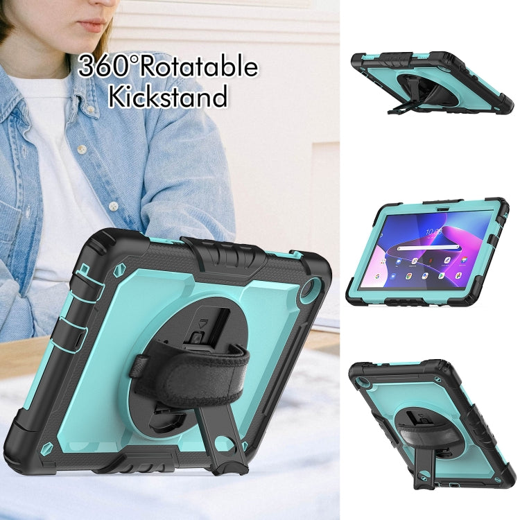For Lenovo Tab M10 10.1 Gen 3rd Silicone Hybrid PC Tablet Case with Shoulder Strap(Light Blue PC) - Lenovo by buy2fix | Online Shopping UK | buy2fix