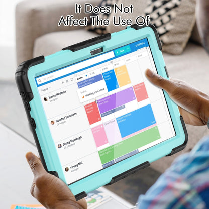 For Lenovo Tab M10 10.1 Gen 3rd Silicone Hybrid PC Tablet Case with Shoulder Strap(Light Blue PC) - Lenovo by buy2fix | Online Shopping UK | buy2fix