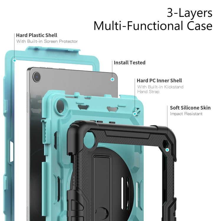 For Lenovo Tab M10 10.1 Gen 3rd Silicone Hybrid PC Tablet Case with Shoulder Strap(Light Blue PC) - Lenovo by buy2fix | Online Shopping UK | buy2fix