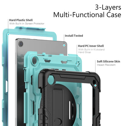 For Lenovo Tab M10 10.1 Gen 3rd Silicone Hybrid PC Tablet Case with Shoulder Strap(Light Blue PC) - Lenovo by buy2fix | Online Shopping UK | buy2fix