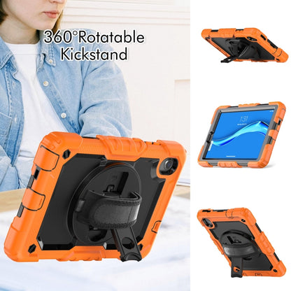 For Lenovo Tab M8 HD 2020/2019 Silicone Hybrid PC Tablet Case with Shoulder Strap(Orange) - Lenovo by buy2fix | Online Shopping UK | buy2fix