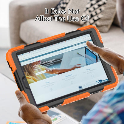 For Lenovo Tab M8 HD 2020/2019 Silicone Hybrid PC Tablet Case with Shoulder Strap(Orange) - Lenovo by buy2fix | Online Shopping UK | buy2fix