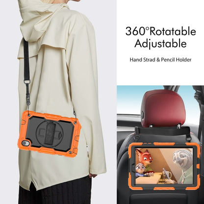 For Lenovo Tab M8 HD 2020/2019 Silicone Hybrid PC Tablet Case with Shoulder Strap(Orange) - Lenovo by buy2fix | Online Shopping UK | buy2fix