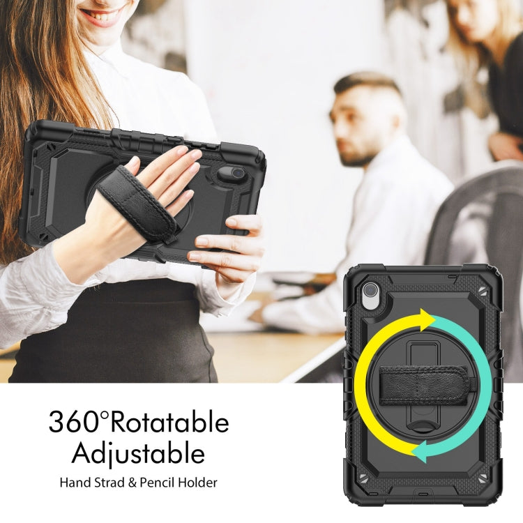 For Lenovo Tab M8 HD 2020/2019 Silicone Hybrid PC Tablet Case with Shoulder Strap(Black) - Lenovo by buy2fix | Online Shopping UK | buy2fix