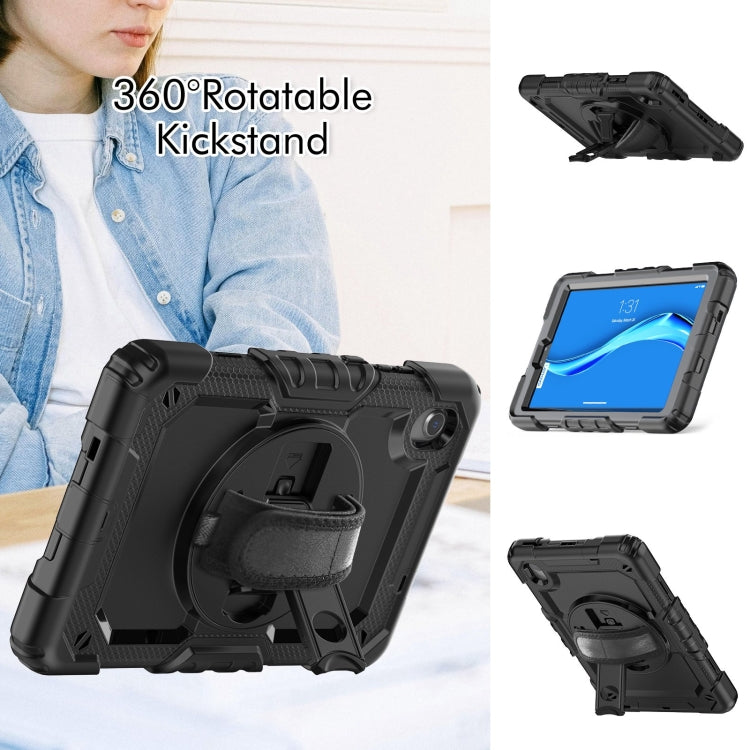 For Lenovo Tab M8 HD 2020/2019 Silicone Hybrid PC Tablet Case with Shoulder Strap(Black) - Lenovo by buy2fix | Online Shopping UK | buy2fix