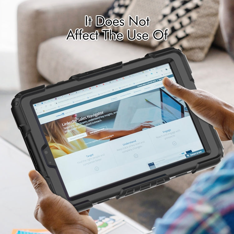 For Lenovo Tab M8 HD 2020/2019 Silicone Hybrid PC Tablet Case with Shoulder Strap(Black) - Lenovo by buy2fix | Online Shopping UK | buy2fix