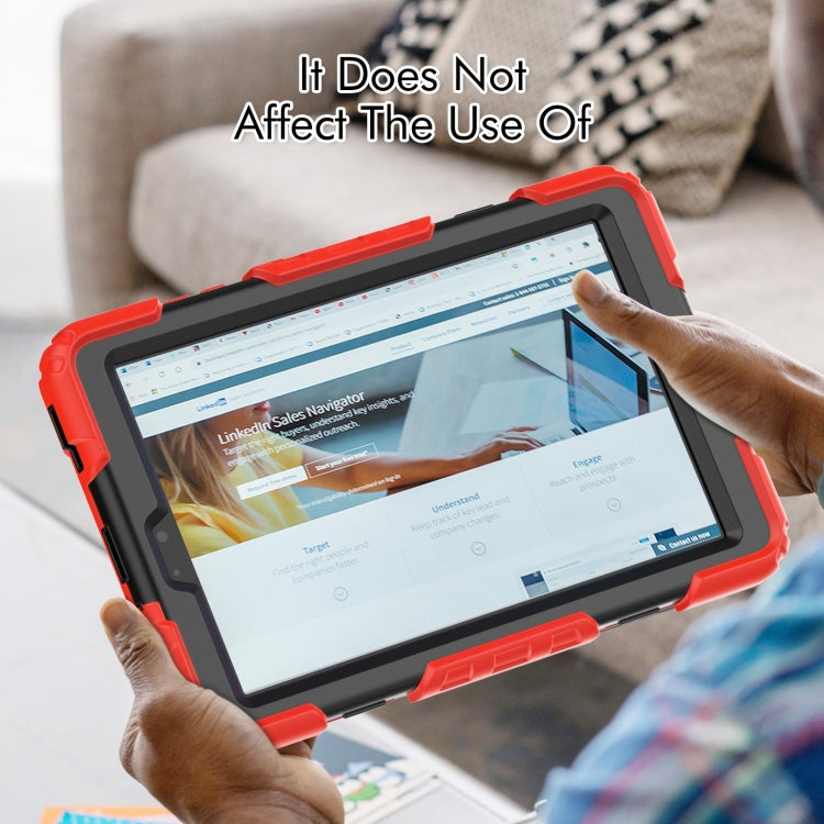 For Lenovo Tab M8 HD 2020/2019 Silicone Hybrid PC Tablet Case with Shoulder Strap(Red) - Lenovo by buy2fix | Online Shopping UK | buy2fix