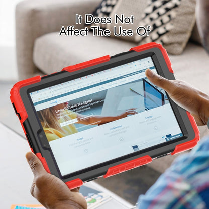 For Lenovo Tab M8 HD 2020/2019 Silicone Hybrid PC Tablet Case with Shoulder Strap(Red) - Lenovo by buy2fix | Online Shopping UK | buy2fix