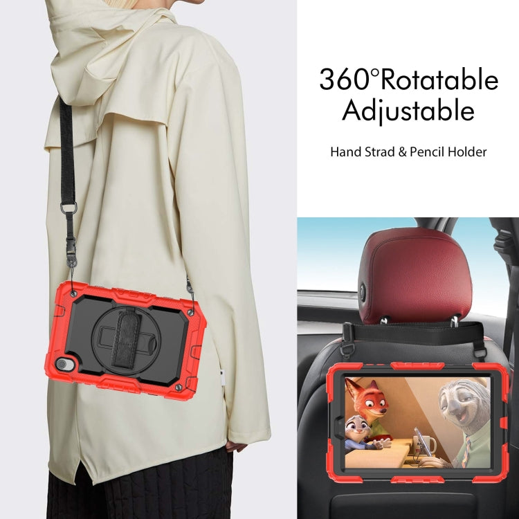 For Lenovo Tab M8 HD 2020/2019 Silicone Hybrid PC Tablet Case with Shoulder Strap(Red) - Lenovo by buy2fix | Online Shopping UK | buy2fix