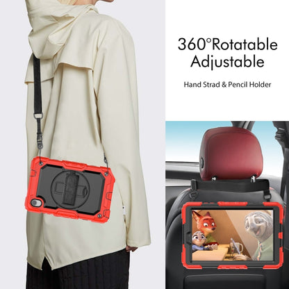 For Lenovo Tab M8 HD 2020/2019 Silicone Hybrid PC Tablet Case with Shoulder Strap(Red) - Lenovo by buy2fix | Online Shopping UK | buy2fix