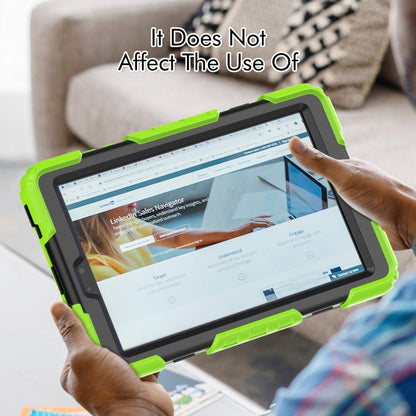 For Lenovo Tab M8 HD 2020/2019 Silicone Hybrid PC Tablet Case with Shoulder Strap(Yellow Green) - Lenovo by buy2fix | Online Shopping UK | buy2fix