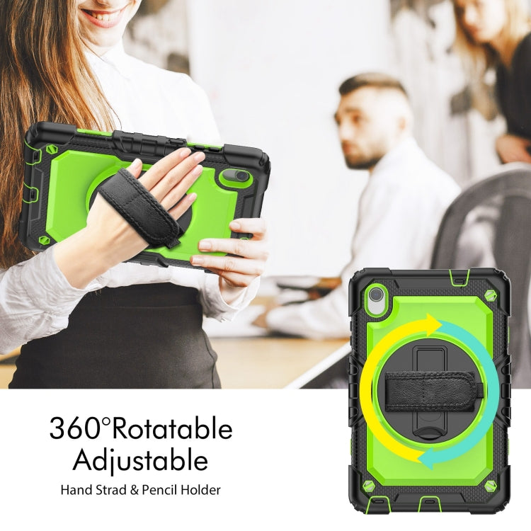 For Lenovo Tab M8 HD 2020/2019 Silicone Hybrid PC Tablet Case with Shoulder Strap(Yellow Green PC) - Lenovo by buy2fix | Online Shopping UK | buy2fix