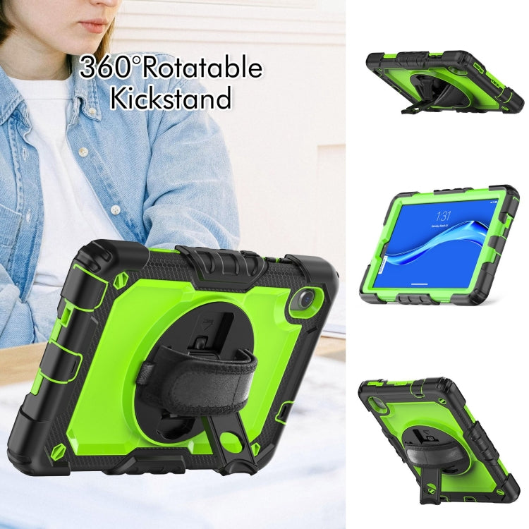 For Lenovo Tab M8 HD 2020/2019 Silicone Hybrid PC Tablet Case with Shoulder Strap(Yellow Green PC) - Lenovo by buy2fix | Online Shopping UK | buy2fix