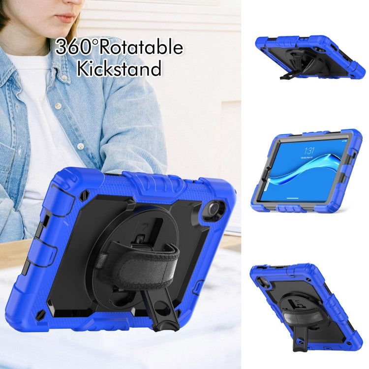 For Lenovo Tab M8 HD 2020/2019 Silicone Hybrid PC Tablet Case with Shoulder Strap(Blue) - Lenovo by buy2fix | Online Shopping UK | buy2fix