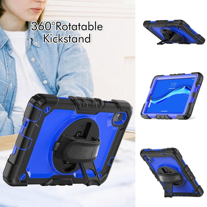 For Lenovo Tab M8 HD 2020/2019 Silicone Hybrid PC Tablet Case with Shoulder Strap(Blue PC) - Lenovo by buy2fix | Online Shopping UK | buy2fix
