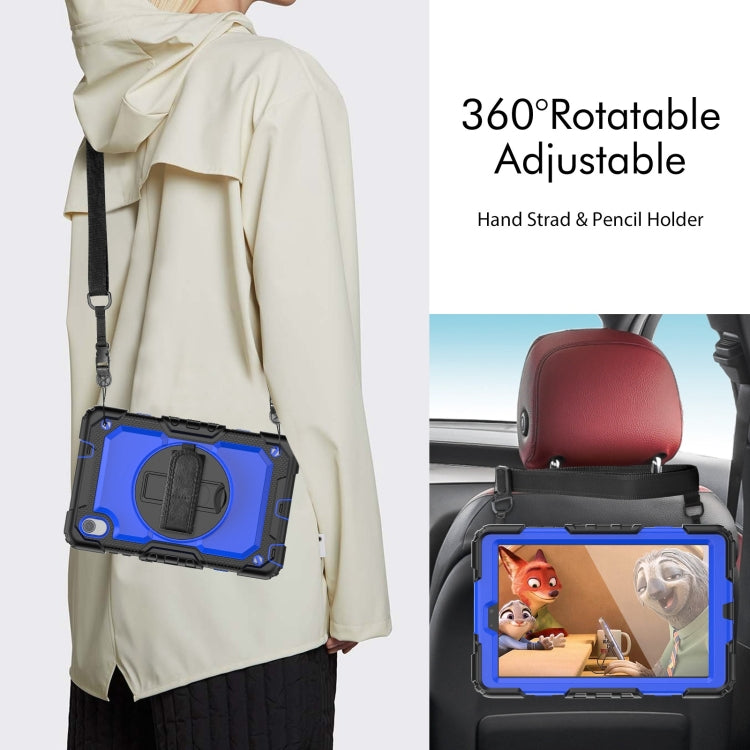 For Lenovo Tab M8 HD 2020/2019 Silicone Hybrid PC Tablet Case with Shoulder Strap(Blue PC) - Lenovo by buy2fix | Online Shopping UK | buy2fix