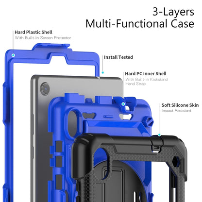 For Lenovo Tab M8 HD 2020/2019 Silicone Hybrid PC Tablet Case with Shoulder Strap(Blue PC) - Lenovo by buy2fix | Online Shopping UK | buy2fix