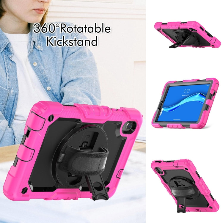 For Lenovo Tab M8 HD 2020/2019 Silicone Hybrid PC Tablet Case with Shoulder Strap(Rose Red) - Lenovo by buy2fix | Online Shopping UK | buy2fix