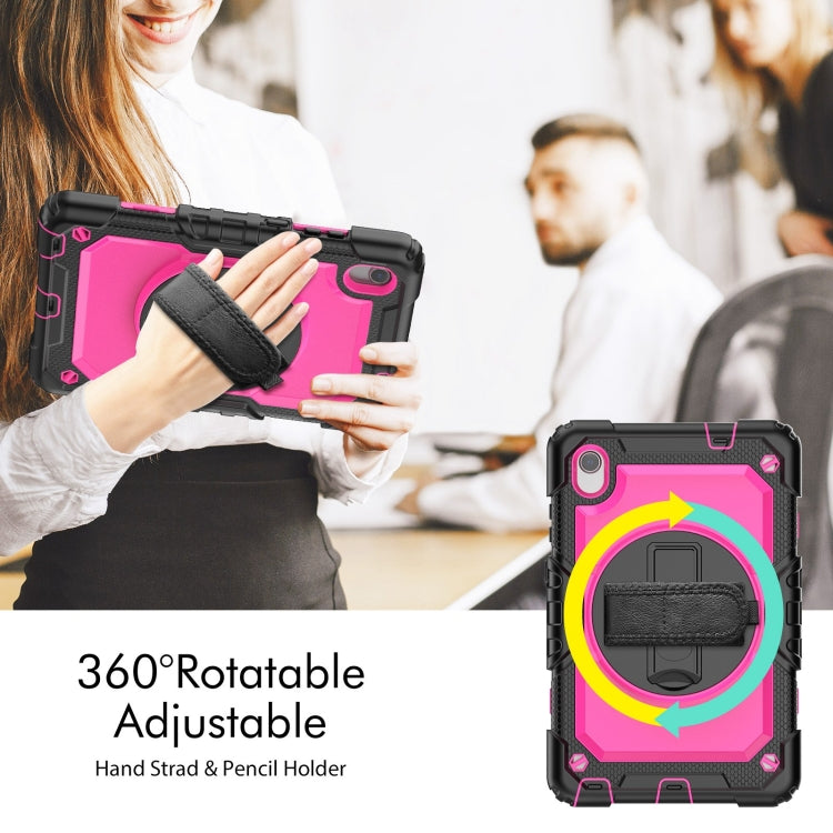For Lenovo Tab M8 HD 2020/2019 Silicone Hybrid PC Tablet Case with Shoulder Strap(Rose Red PC) - Lenovo by buy2fix | Online Shopping UK | buy2fix