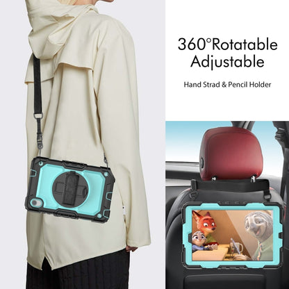 For Lenovo Tab M8 HD 2020/2019 Silicone Hybrid PC Tablet Case with Shoulder Strap(Light Blue PC) - Lenovo by buy2fix | Online Shopping UK | buy2fix