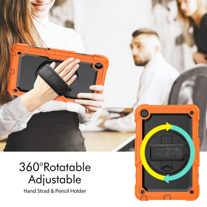 For Lenovo Tab M10 Plus 10.6 Gen 3rd Silicone Hybrid PC Tablet Case with Shoulder Strap(Orange) - Lenovo by buy2fix | Online Shopping UK | buy2fix