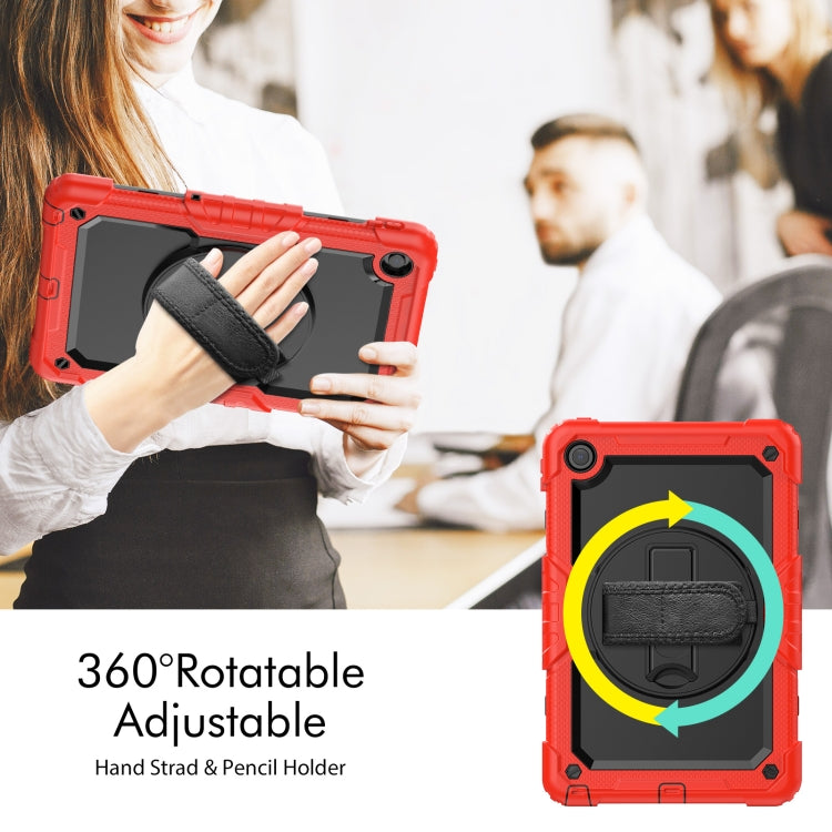 For Lenovo Tab M10 Plus 10.6 Gen 3rd Silicone Hybrid PC Tablet Case with Shoulder Strap(Red) - Lenovo by buy2fix | Online Shopping UK | buy2fix