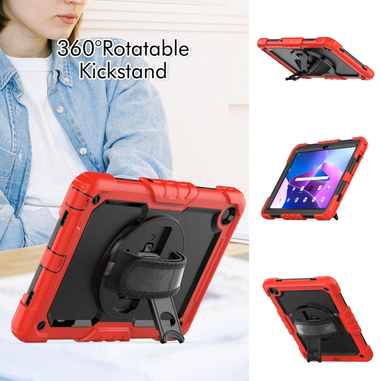 For Lenovo Tab M10 Plus 10.6 Gen 3rd Silicone Hybrid PC Tablet Case with Shoulder Strap(Red) - Lenovo by buy2fix | Online Shopping UK | buy2fix