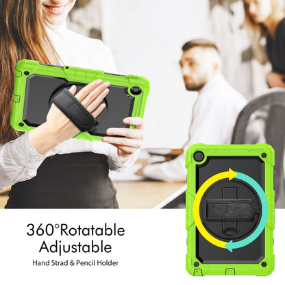 For Lenovo Tab M10 Plus 10.6 Gen 3rd Silicone Hybrid PC Tablet Case with Shoulder Strap(Yellow Green) - Lenovo by buy2fix | Online Shopping UK | buy2fix